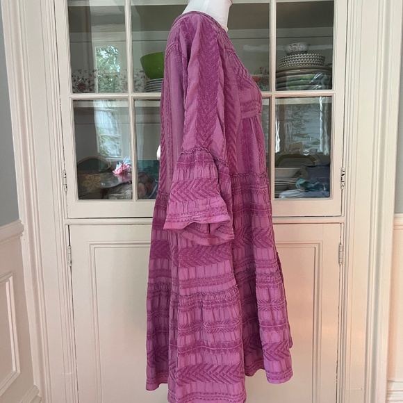 Devotion Twins Ella Dress, Small, Silk/Cotton Embroidered, Greek Designed - Picture 6 of 10